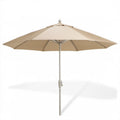 Beżowy okrągły parasol ogrodowy Ø 300 cm z poliestru i aluminium