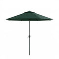 Zielony ośmiokątny parasol ogrodowy z korbą Ø300 cm, wysokość 245 cm
