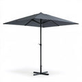 Podwójny parasol ogrodowy prostokątny 460 x 270 cm grafitowo-czarny