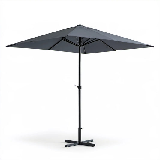 Podwójny parasol ogrodowy prostokątny 460 x 270 cm grafitowo-czarny