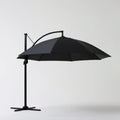 Boczny parasol ogrodowy okrągły Ø300 cm, czarny, stal i poliester