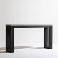 Konsola z litego drewna sosnowego czarno-szara 120 x 40 x 75 cm