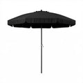Czarny parasol ogrodowy ośmiokątny Ø270 cm, wysokość 240 cm, poliester i stal