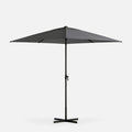 Czarny parasol ogrodowy kwadratowy 300 x 300 cm z regulowaną wysokością