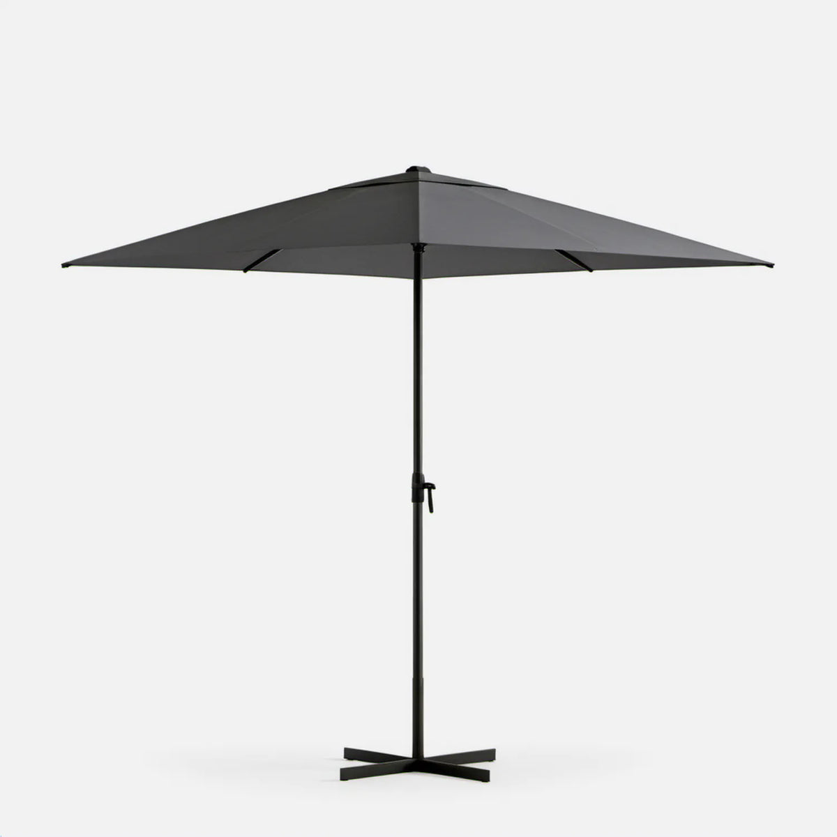 Czarny parasol ogrodowy kwadratowy 300 x 300 cm z regulowaną wysokością