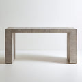 Konsola do przedpokoju szarobrązowa 120 x 35 x 75 cm z płyty MDF z okleiną dębową