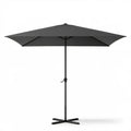 Czarny parasol ogrodowy kwadratowy 300 x 300 cm z korbą